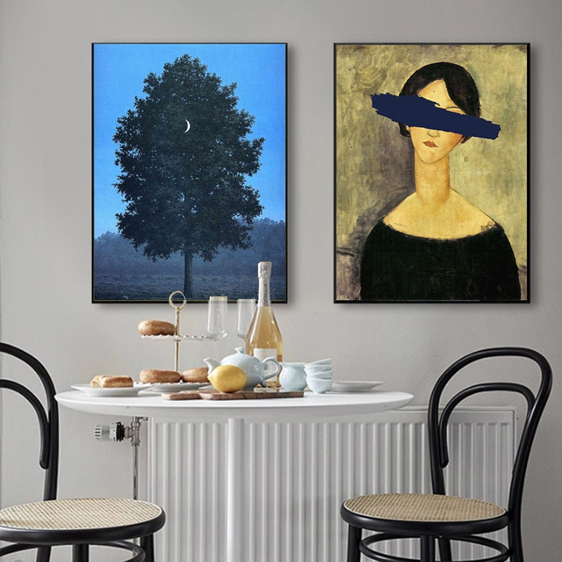 Pop Vintage Woman - Canvas Wall Art Painting | Bowlift
