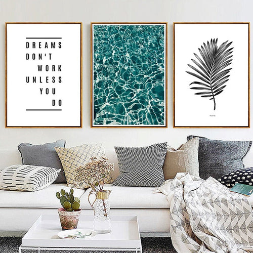 Nordic Scandinavia Palm Leaves Plants Dreams Quote | Bowlift