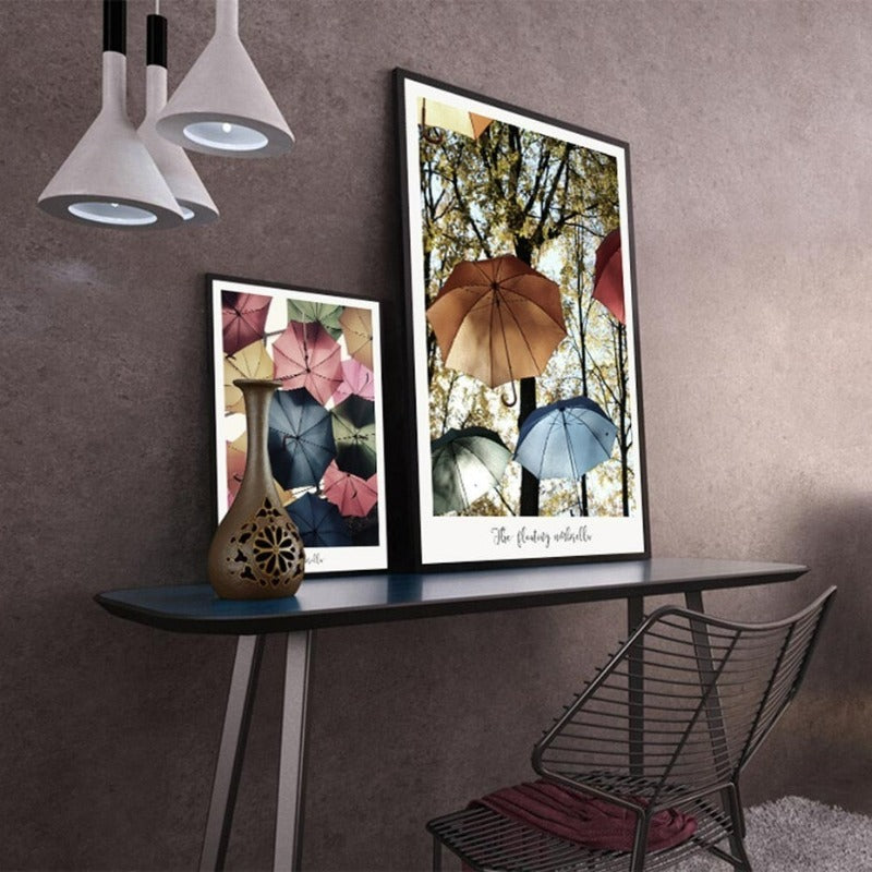 Colorful Umbrella  - Canvas Wall Art Painting | Bowlift