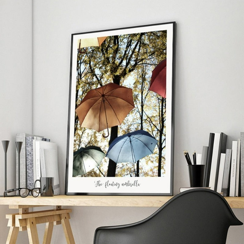 Colorful Umbrella  - Canvas Wall Art Painting | Bowlift