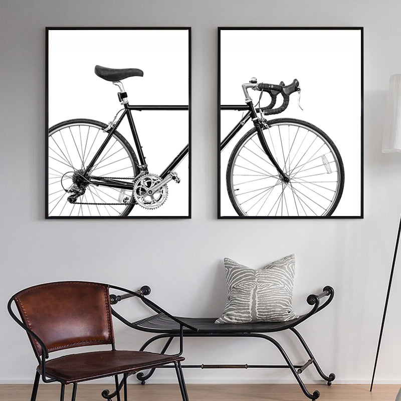 Minimalist Bike Print - Canvas Wall Art Painting | Bowlift