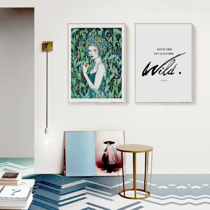 Nordic Refresh Girl Poster Wall Print - Canvas Wall Art Painting | Bowlift