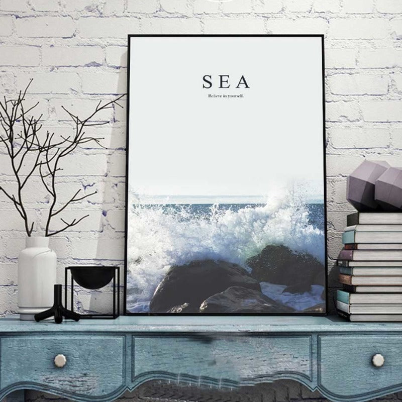 Sea Spray Landscape Nordic - Canvas Wall Art Painting | Bowlift