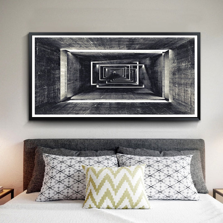 Retro Abstract Geometric - Canvas Wall Art Painting | Bowlift