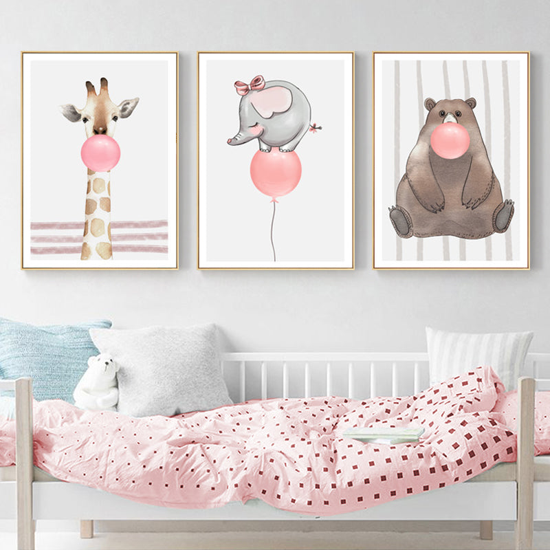 Balloon Party At Woodland - Canvas Wall Art Painting | Bowlift