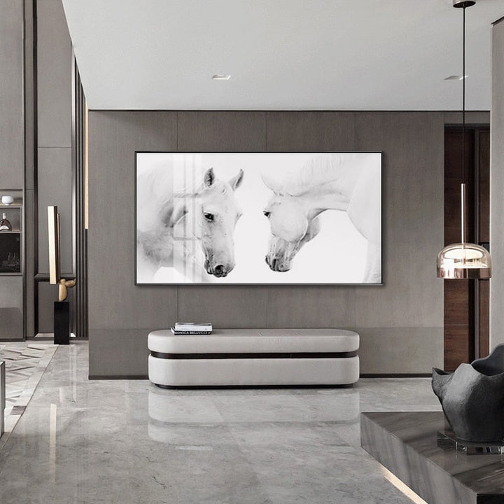 White Horses - Canvas Wall Art Painting | Bowlift