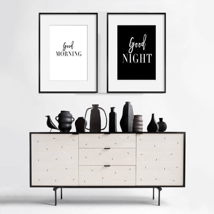 Good Morning Good Night - Canvas Wall Art Painting | Bowlift