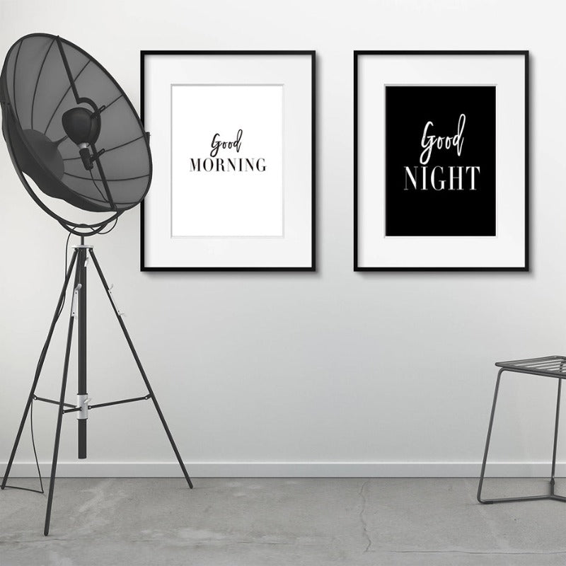 Good Morning Good Night - Canvas Wall Art Painting | Bowlift