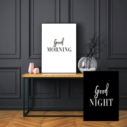 Good Morning Good Night - Canvas Wall Art Painting | Bowlift