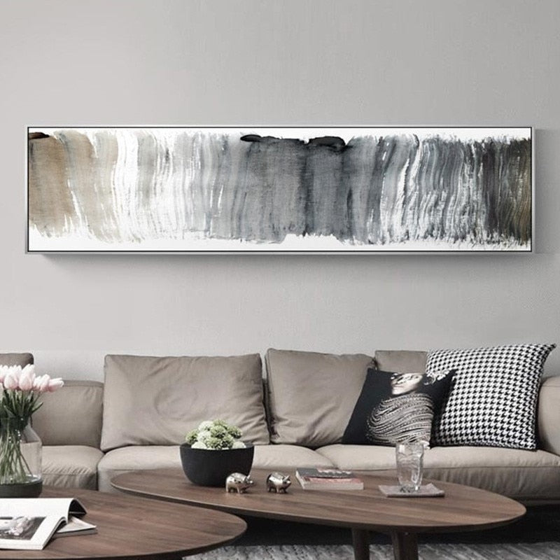 Black And White Panorama - Canvas Wall Art Painting | Bowlift