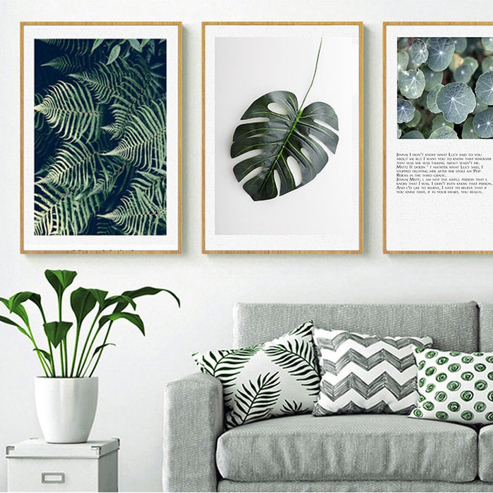 Green Leaves Life - Canvas Wall Art Painting | Bowlift