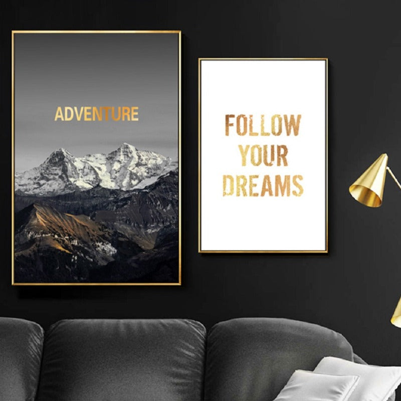 Modern Cool Love Quotes - Canvas Wall Art Painting | Bowlift