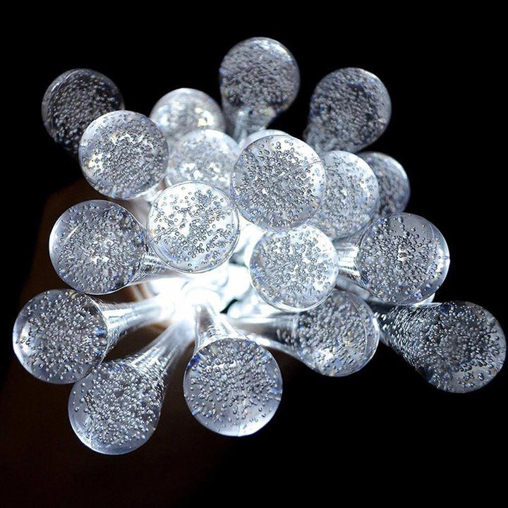 BowLift | LumiDew Solar Drops String Lights | Solar-Powered LED String Lights for Garden & Terrace | Warm White, White & Multicolor