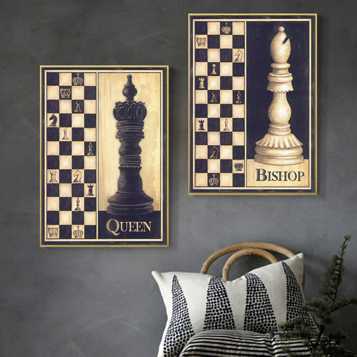 Modern Simple Chess - Canvas Wall Art Painting | Bowlift