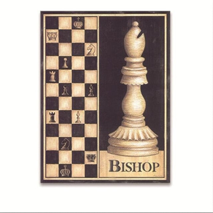 Modern Simple Chess - Canvas Wall Art Painting | Bowlift