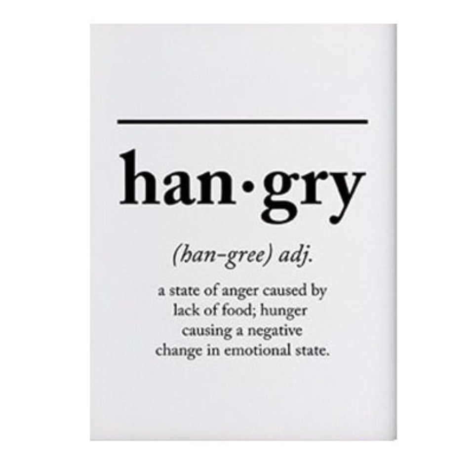 Scandinavian Hangry Definition Letters - Canvas Wall Art Painting | Bowlift