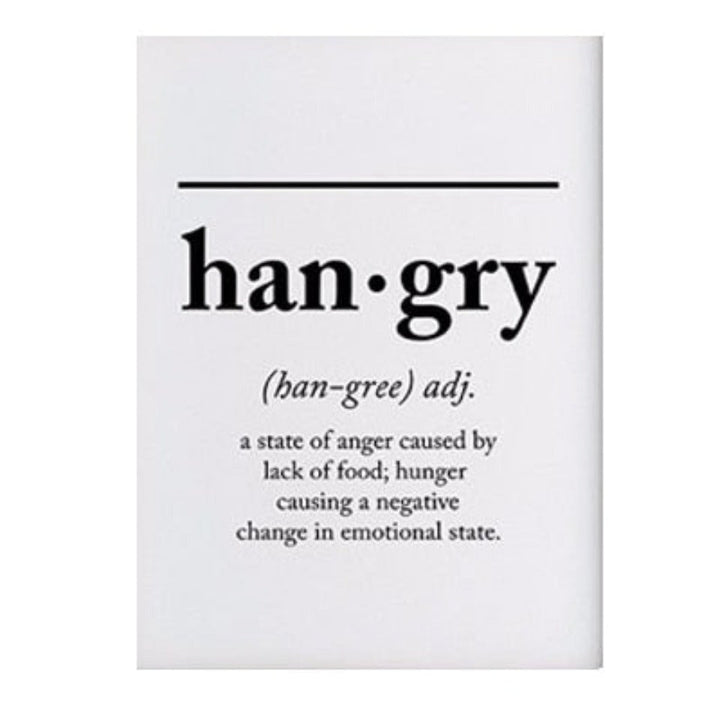 Scandinavian Hangry Definition Letters - Canvas Wall Art Painting | Bowlift