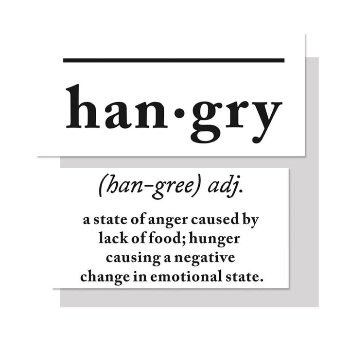 Scandinavian Hangry Definition Letters - Canvas Wall Art Painting | Bowlift