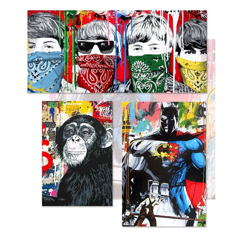 Street Graffiti - Canvas Wall Art Painting | Bowlift
