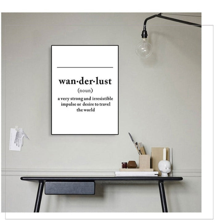 Definition Of Wanderlust - Canvas Wall Art Painting | Bowlift