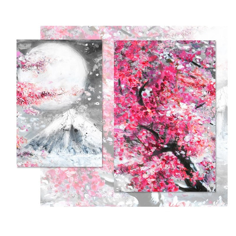 Mount Fuji Cherry Blossom Landscape Japan  - Canvas Wall Art Painting | Bowlift