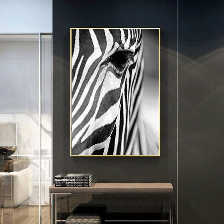 African Zebra - Canvas Wall Art Painting | Bowlift