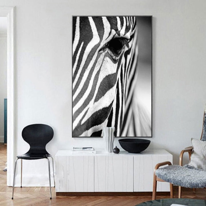 African Zebra - Canvas Wall Art Painting | Bowlift