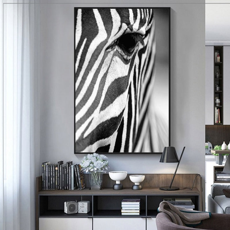 African Zebra - Canvas Wall Art Painting | Bowlift