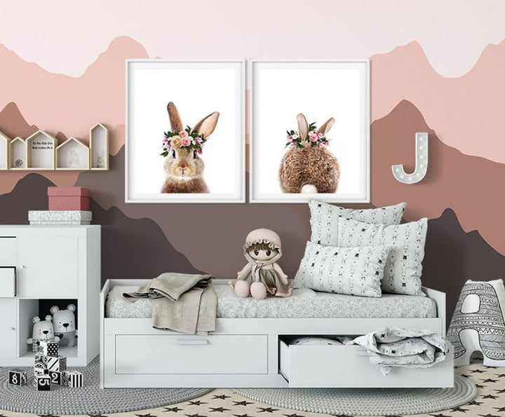 Rabbit BunnyTail Woodland Animal - Canvas Wall Art Painting | Bowlift