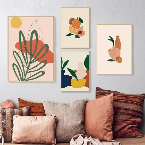 Scandinavia Abstract Still Life Figure - Canvas Wall Art Painting | Bowlift