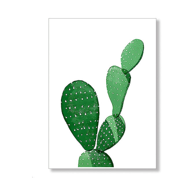 Scandinavia Cactus Plants - Canvas Wall Art Painting | Bowlift