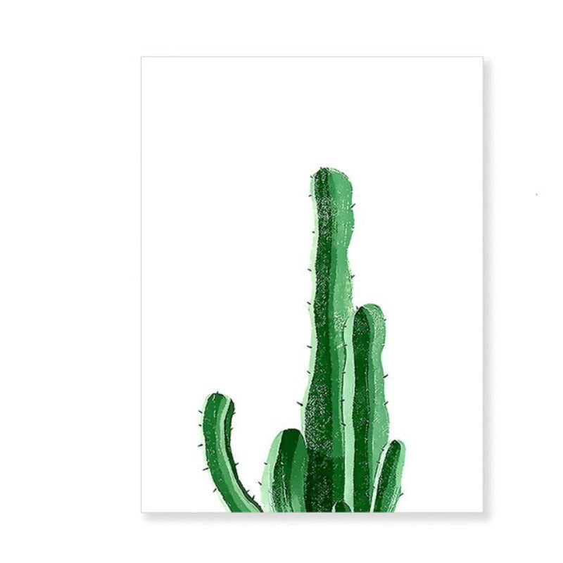 Scandinavia Cactus Plants - Canvas Wall Art Painting | Bowlift