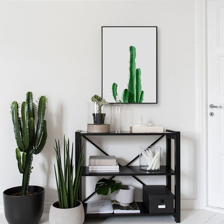 Scandinavia Cactus Plants - Canvas Wall Art Painting | Bowlift
