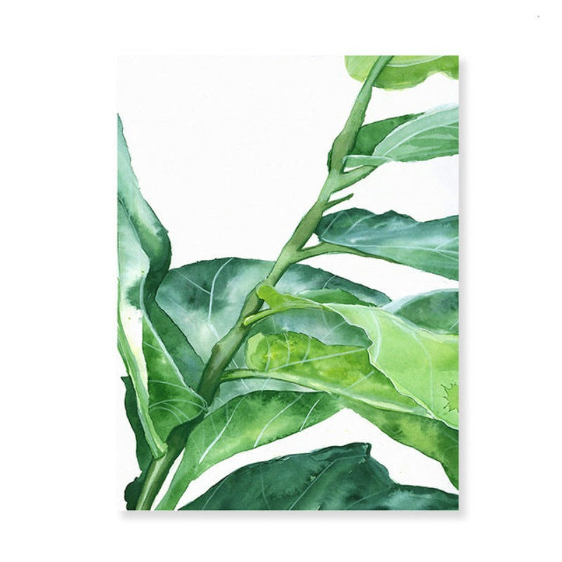 Modern Nordic Natural Tropical Leaves - Canvas Wall Art Painting | Bowlift
