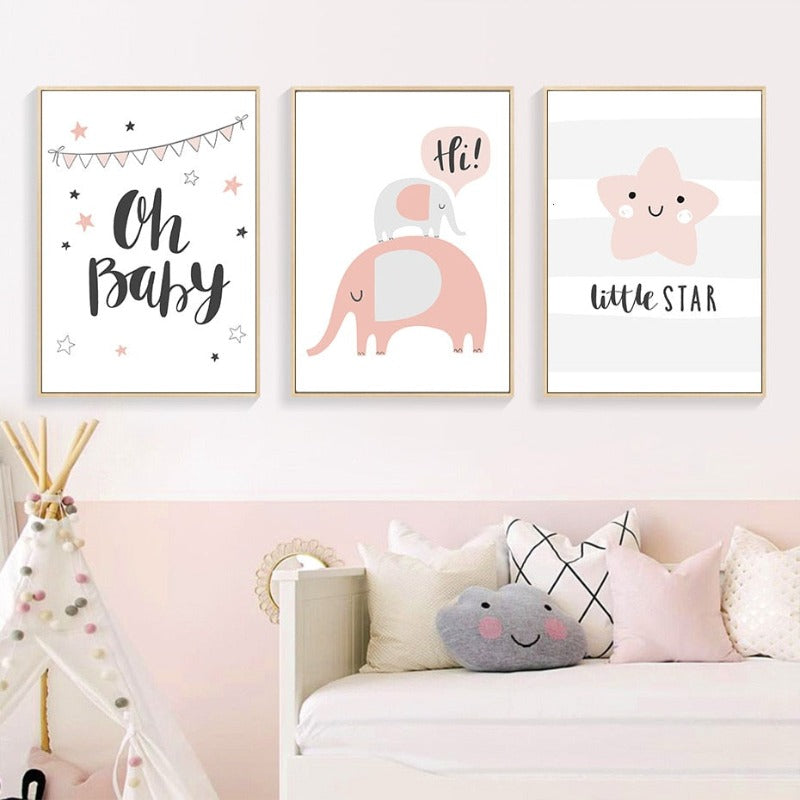Hello Little One - Canvas Wall Art Painting | Bowlift
