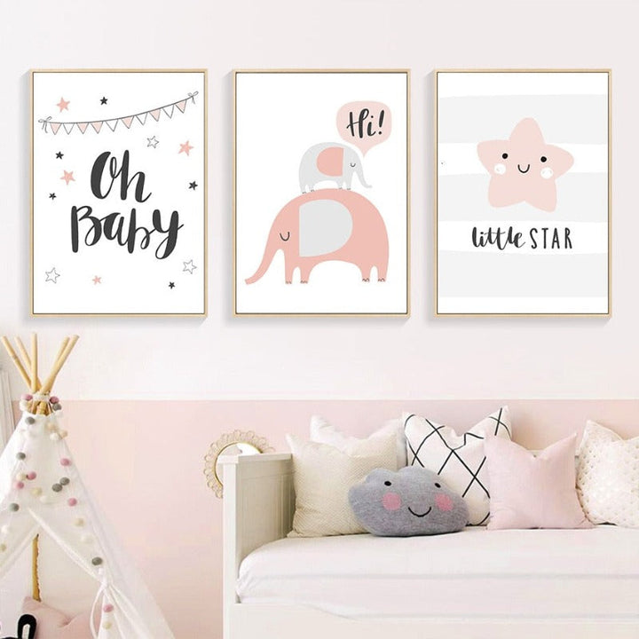 Hello Little One - Canvas Wall Art Painting | Bowlift