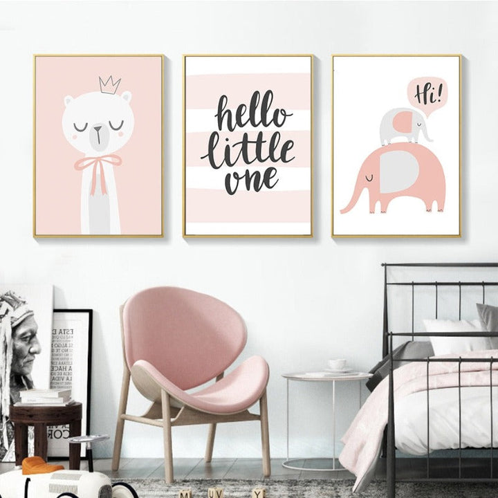Hello Little One - Canvas Wall Art Painting | Bowlift