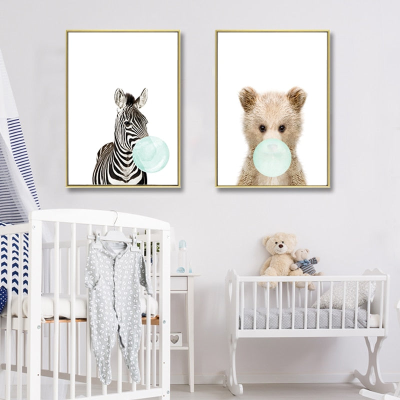 Lovely Nursery Wall Art - Canvas Wall Art Painting | Bowlift