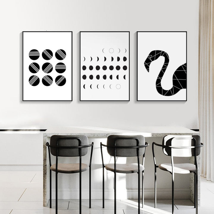 Black Flamingo - Canvas Wall Art Painting | Bowlift