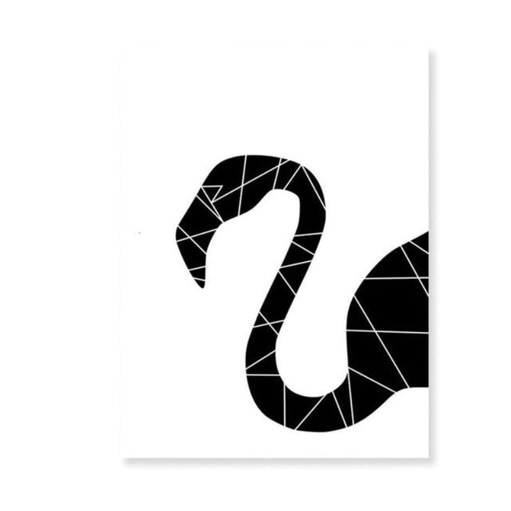 Black Flamingo - Canvas Wall Art Painting | Bowlift
