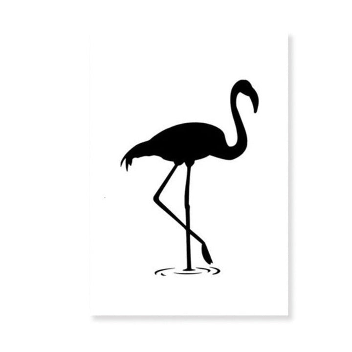 Black Flamingo - Canvas Wall Art Painting | Bowlift