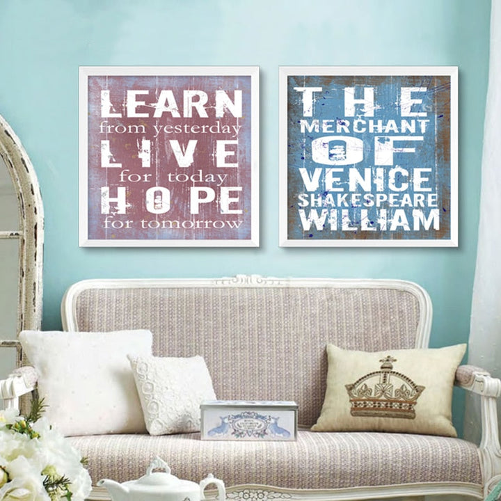 Vintage Inspiring Quotes - Canvas Wall Art Painting | Bowlift