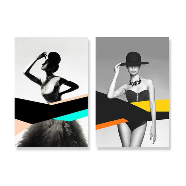 Model Figure  - Canvas Wall Art Painting | Bowlift