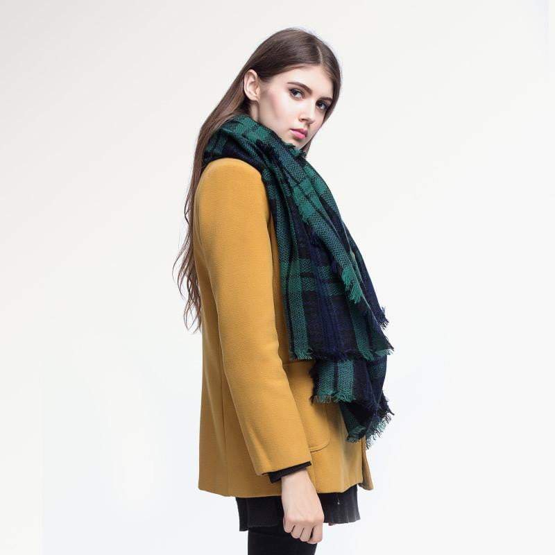 BowLift | Brand Women Winter Plaid Square Knitted Scarf