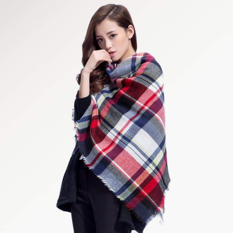 BowLift | Brand Women Winter Plaid Square Knitted Scarf