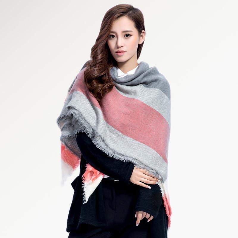 BowLift | Brand Women Winter Plaid Square Knitted Scarf