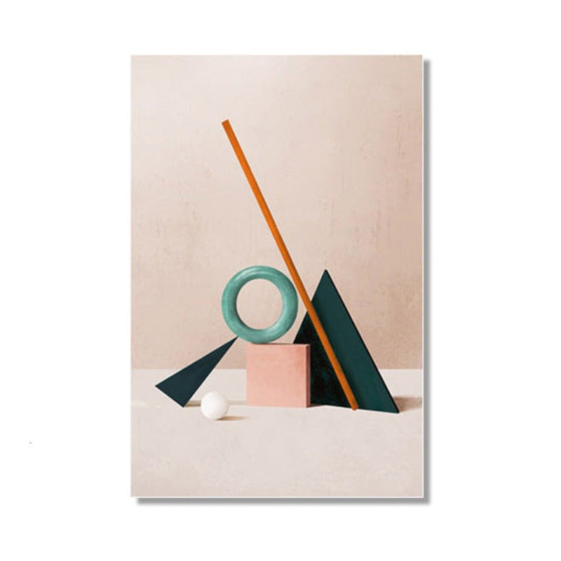 Nordic Scandinavia Abstract Geometric Canvas Painting Still Life | Bowlift