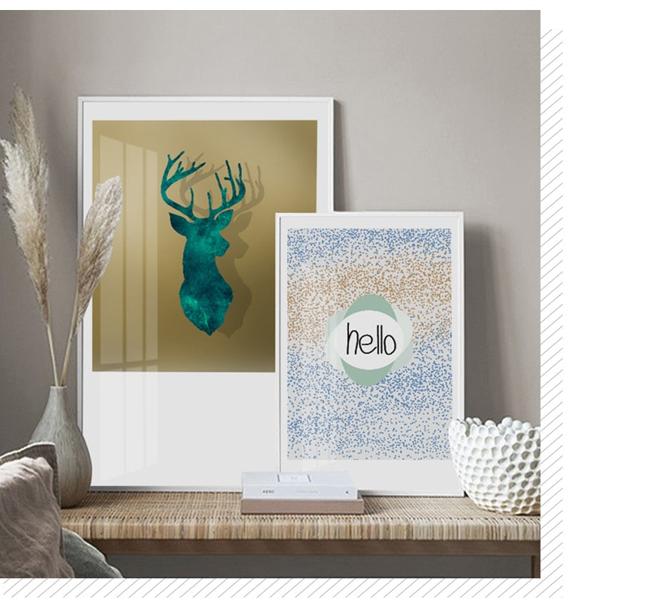 Scandinavia Abstract Love Letters - Canvas Wall Art Painting | Bowlift