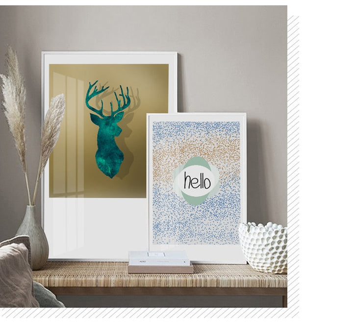 Scandinavia Abstract Love Letters - Canvas Wall Art Painting | Bowlift