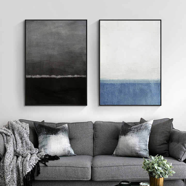 Impressions Of Blue and Black - Canvas Wall Art Painting | Bowlift